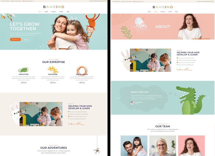 BambinoCare – Daycare & Preschool Website Template